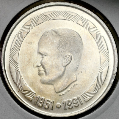 Belgia, 500 franków 1991, Baldwin I – SREBRO