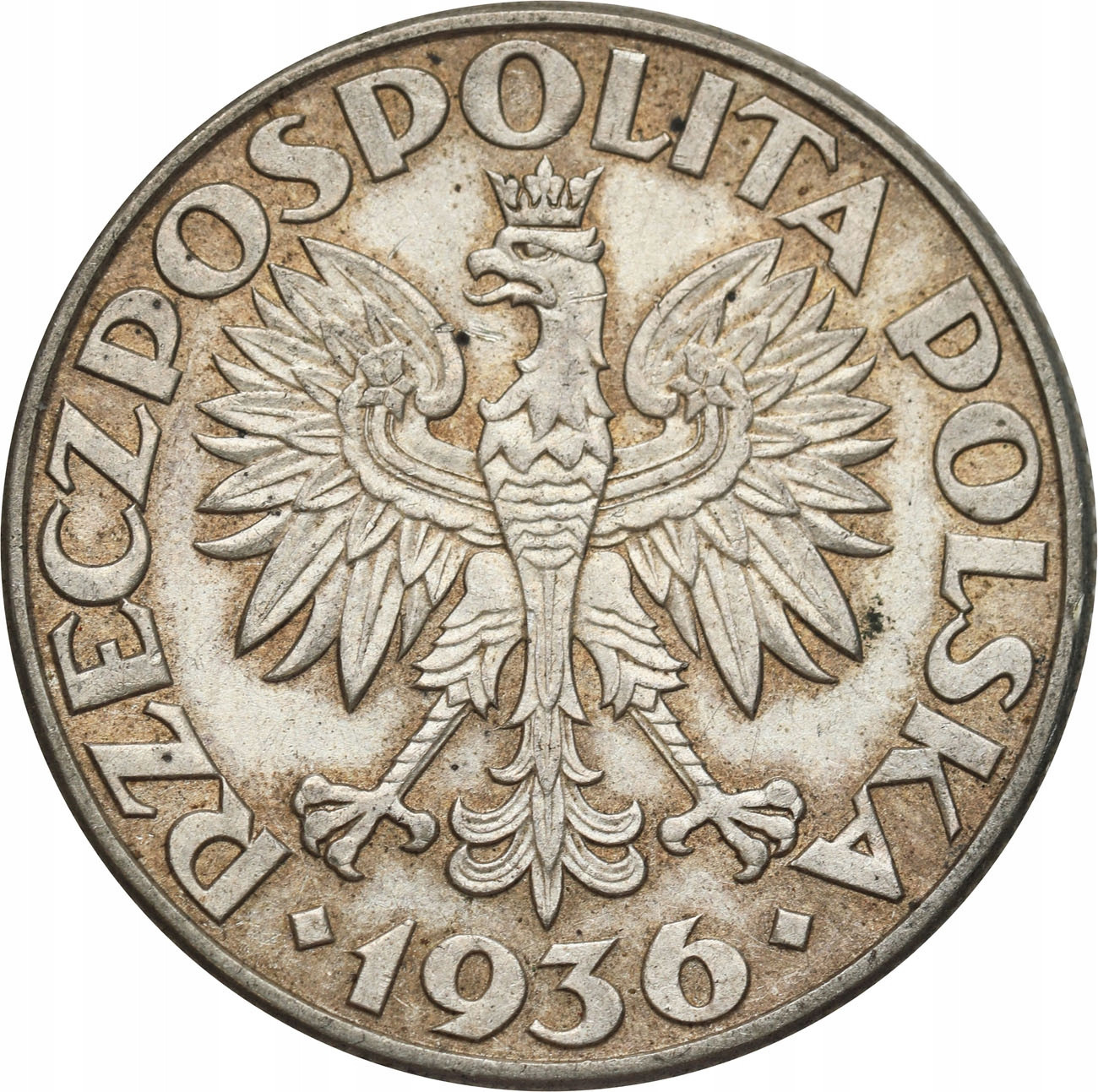 II RP. 2 złote 1936 żaglowiec