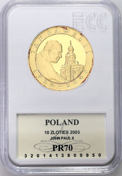10 złotych 2005 Jan Paweł II plater – SREBRO