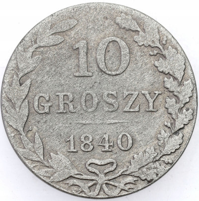 Polska XIX w. / Rosja. 10 groszy 1840 MW, Warszawa