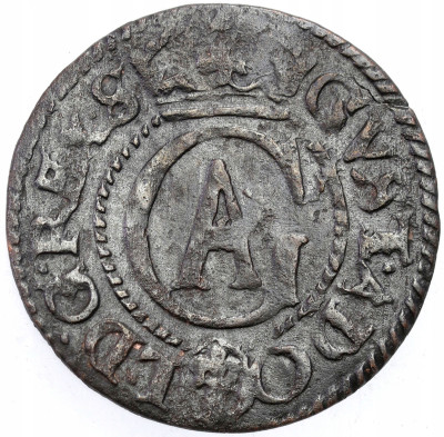 Gustaw II Adolf. Szeląg 1633, Ryga