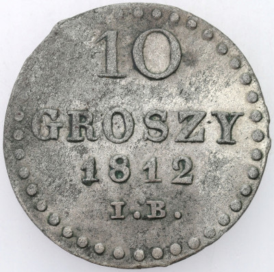 Księstwo Warszawskie. 10 groszy 1812 IB, Warszawa