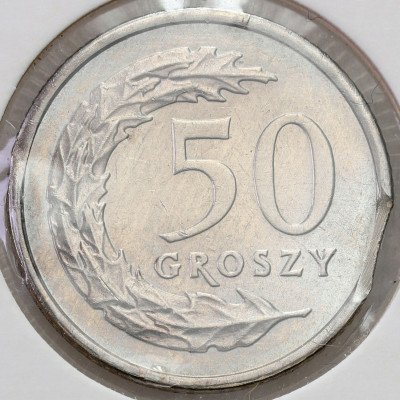 III RP. 50 groszy 1992 – DESTRUKT