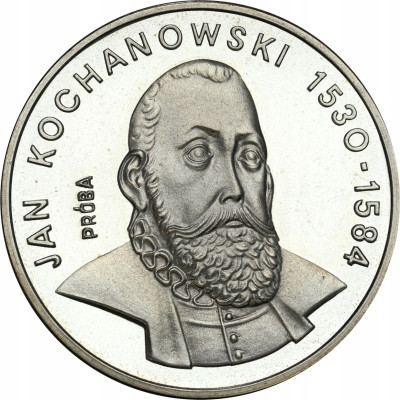 PRÓBA SREBRO 100 złotych 1980 Kochanowski