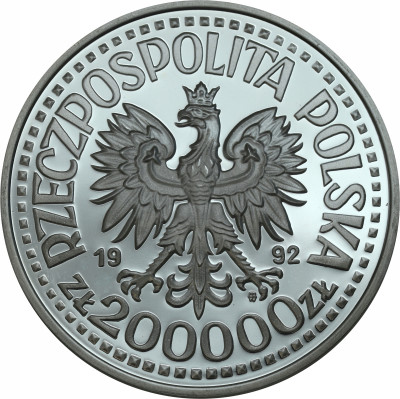 200.000 zł 1992 W. Warneńczyk popiersie – SREBRO