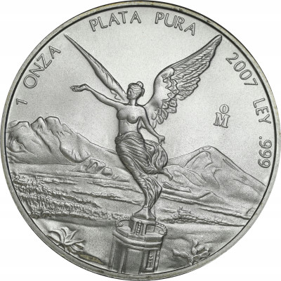 Meksyk 1 oz 2007 1 uncja SREBRA + certyfikat