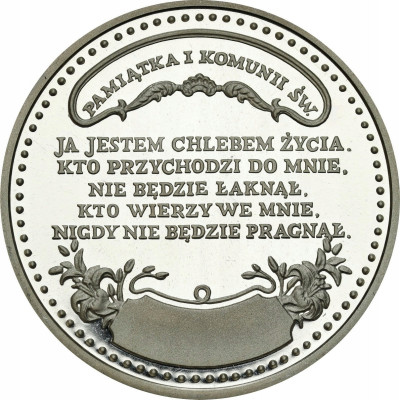 Medal. Pamiątka I Komunii Świętej – SREBRO