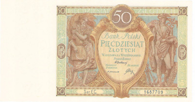 50 złotych 1929 seria E.C – PIĘKNY