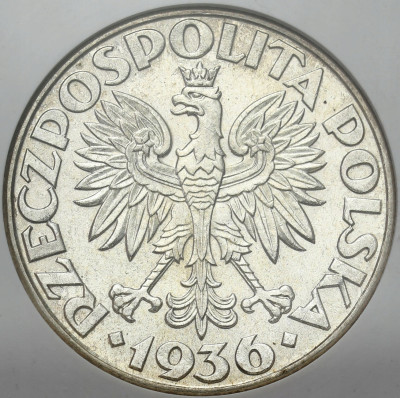 II RP. 2 złote 1936 żaglowiec GCN AU55 – SREBRO