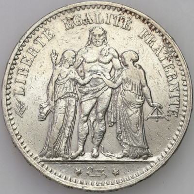 Francja. 5 franków 1875 A, Paryż - SREBRO