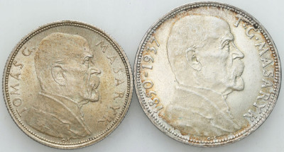 Czechosłowacja 20 i 25 koron 1928-37 2 szt SREBRO