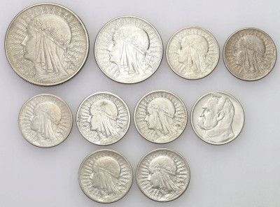 2 – 10 złotych 1932-1934 Głowa Kobiety 10 sztuk