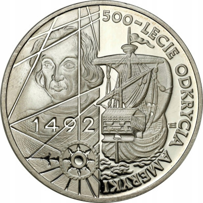 200000 Zł 1992 rok 500 lat Odkrycia Ameryki SREBRO
