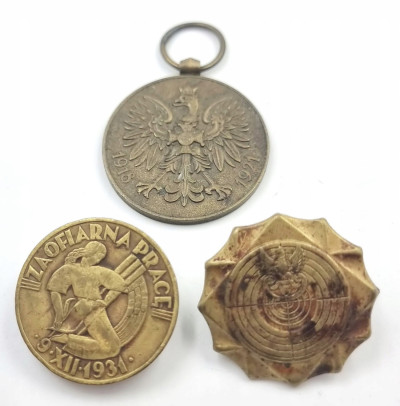 II RP. Medal 1921, za Pracę i odznaka strzelecka