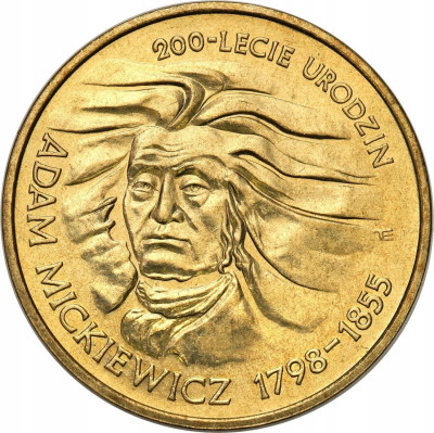 III RP 2 złote 1998 Adam Mickiewicz