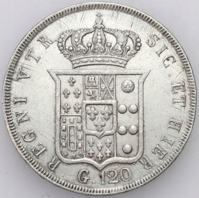 Włochy, Sycylia. Piastra - 120 Grani 1842