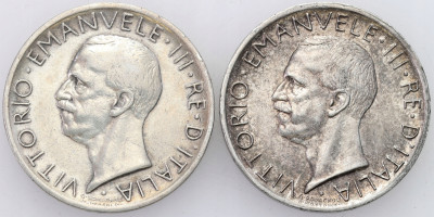 Włochy. 5 lirów 1927 i 1929 R, Rzym