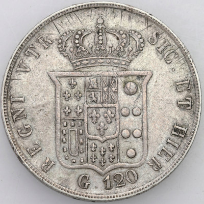 Włochy, Sycylia. Piastra - 120 Grani 1854
