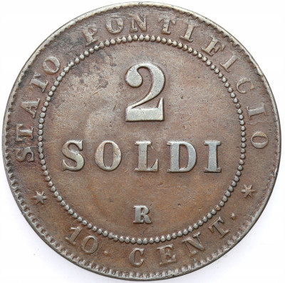 Watykan. 2 soldi 1867 R, Rzym