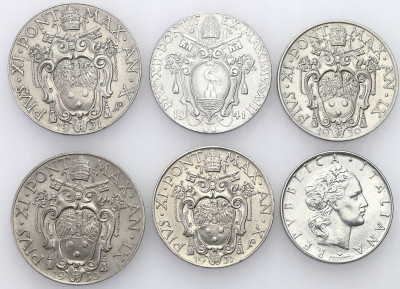 Watykan i Włochy, zestaw 6 monet