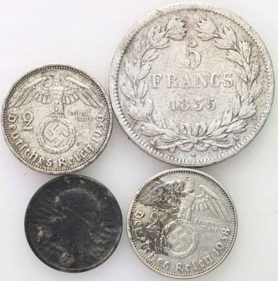 Europa. Zestaw monet srebrnych – 4 szt