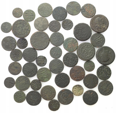 Poniatowski Duży zestaw monet RÓŻNE Grosze Trojaki