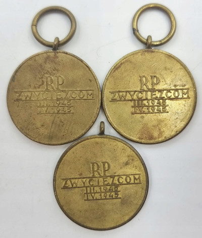 PRL. Medal za Odrę Nysę i Bałtyk, 3 szt.