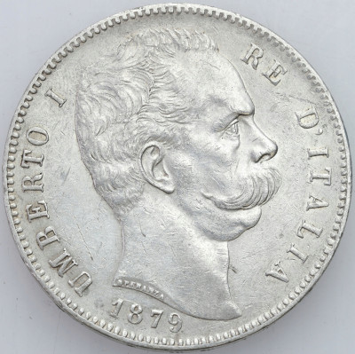 Włochy, Umberto I, 5 Lirów 1879 R, Rome