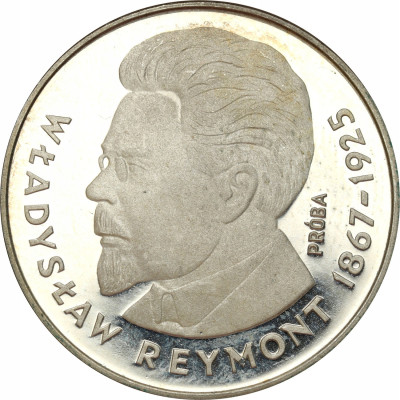 PRL. PRÓBA SREBRO 100 złotych 1977 Reymont