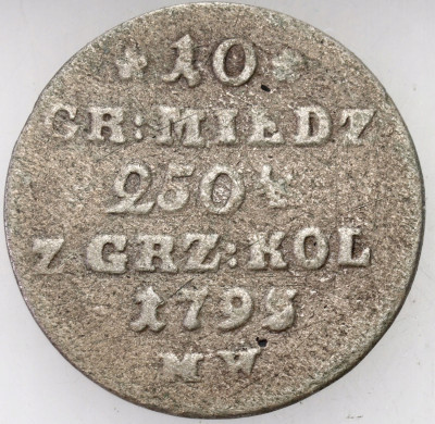 August Poniatowski. 10 groszy 1795, MW, Warszawa