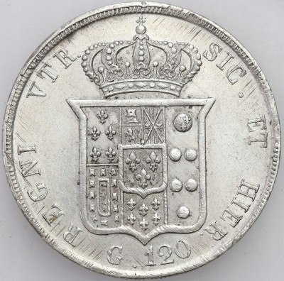 Włochy, Sycylia. Piastra - 120 Grani 1850