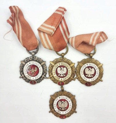Zestaw 4 medali Siły Zbrojne w Służbie Ojczyzny