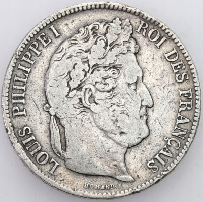 Francja, Ludwik Filip I. 5 franków 1841 W, Lille