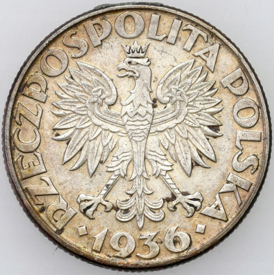 II RP. 2 złote 1936 żaglowiec