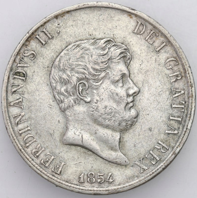 Włochy, Sycylia. Piastra - 120 Grani 1854