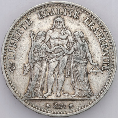 Francja. 5 franków 1874 A, Paryż