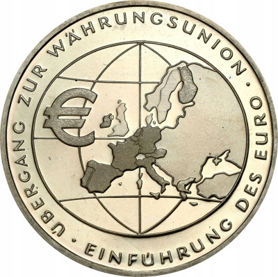 Niemcy 10 euro 2002 Wprowadzenie waluty € - SREBRO