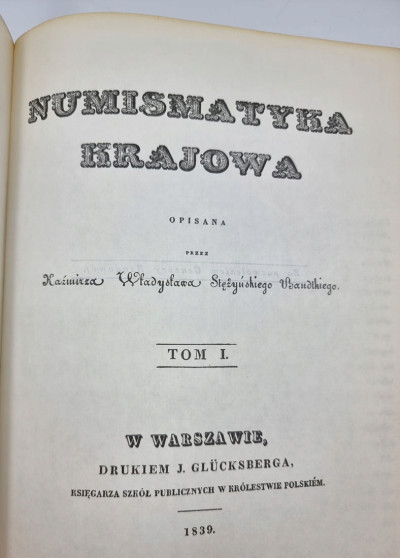 Bandtkie Stężyński - Numismatyka Krajowa - REPRINT
