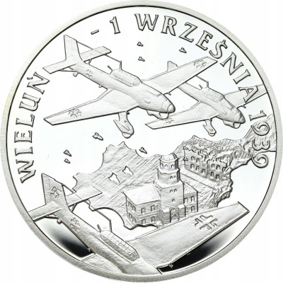 III RP.10 złotych 2009 Wieluń 1. Września - SREBRO