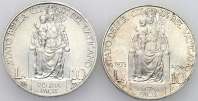 Watykan. 10 lirów 1930 i 1934 Rzym