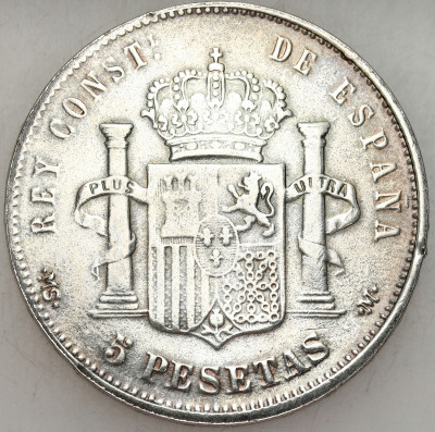 Hiszpania. 5 Pesetas 1888, Alfonso – SREBRO