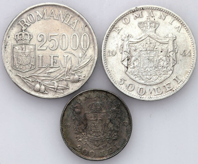 200 i 500 lei 1942 i 25.000 lei 1946 zest. 3 monet