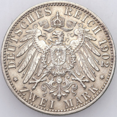 Niemcy, Badenia 2 marki 1902 G, Karlsruhe