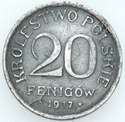 Królestwo Polskie. 20 fenigów 1917 żelazo