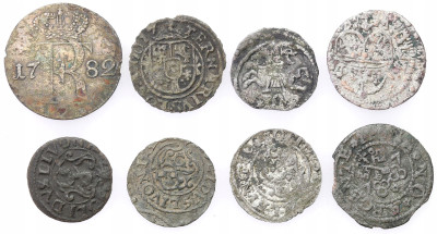 Polska, Niemcy, Ryga, zestaw 8 monet