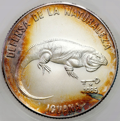 Kuba. 5 peso 1985 Iguana – SREBRO