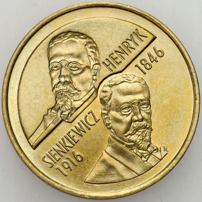 III RP 2 złote 1996 Henryk Sienkiewicz – PIĘKNE