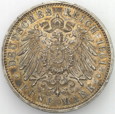 Niemcy, Prusy. 5 marek 1901, Berlin – SREBRO