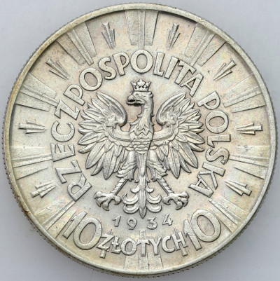 II RP. 10 złotych 1934 Piłsudski - RZADKI ROCZNIK