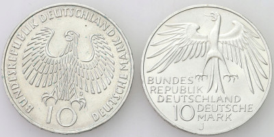Niemcy. 10 marek 1972 RÓŻNE. SREBRO - 2 sztuki